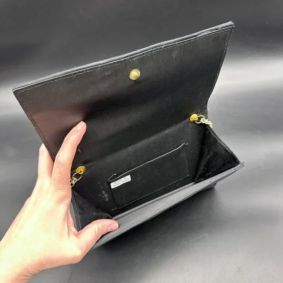 Vintage Handbag 1970s Floral Tapestry Evening Purse Gold Chain Strap Hong Kong - Picture 5 of 12